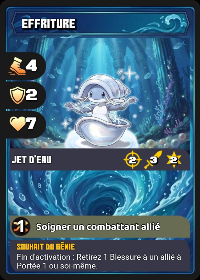 Effriture, forme de base Eau